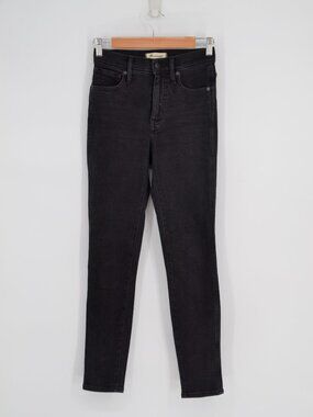 Madewell 10" High Rise Skinny Jeans Black Size 25 Stretch High Rise Starkey Wash